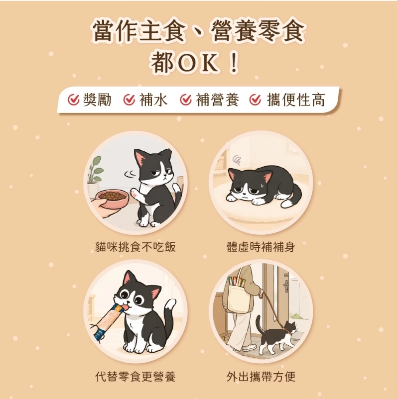 汪喵星球｜貓用 美味水解鮮主食泥 貓主食泥 12g*4/袋 (貓咪肉泥)