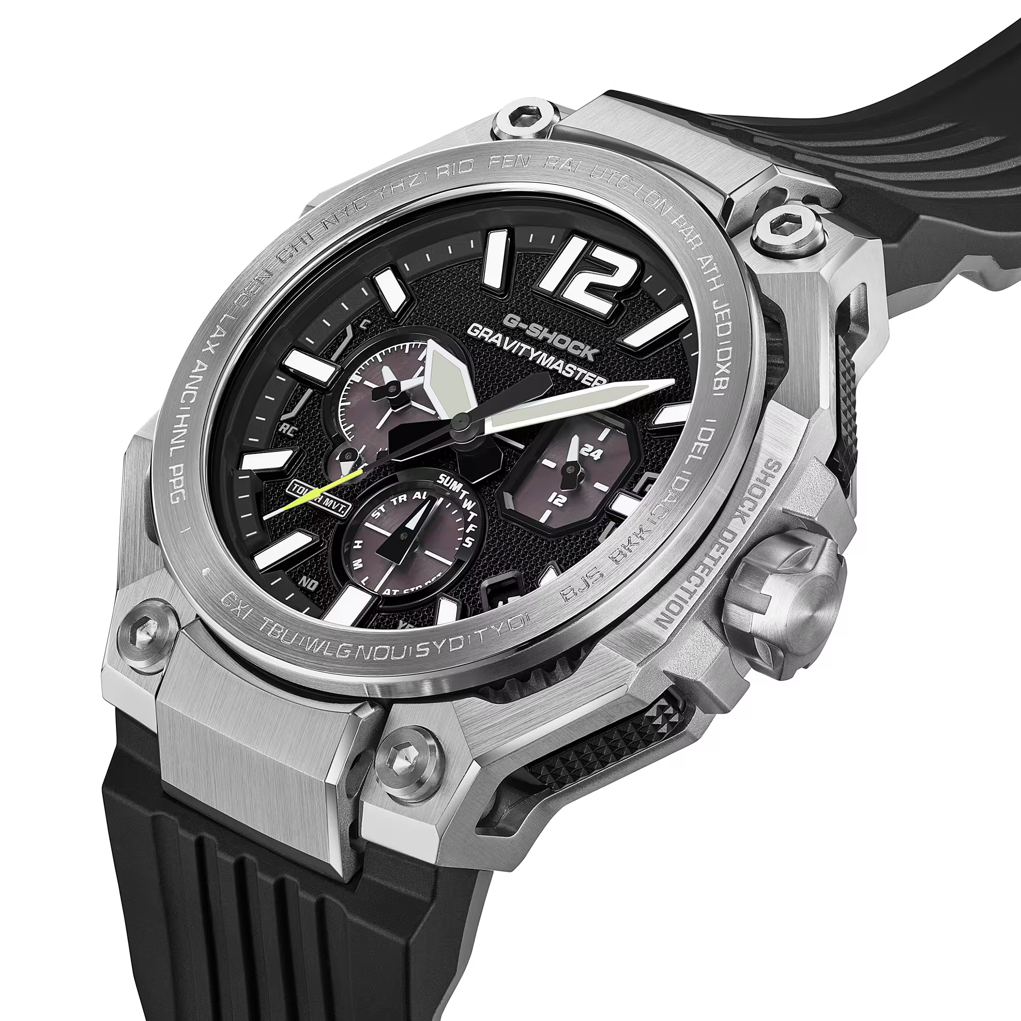 萬年鐘錶 - G-SHOCK  MASTER OF G 系列 空中 GRAVITYMASTER  太陽能藍芽+電波錶 GWR-B3000-1A 錶徑 : 47.3mm