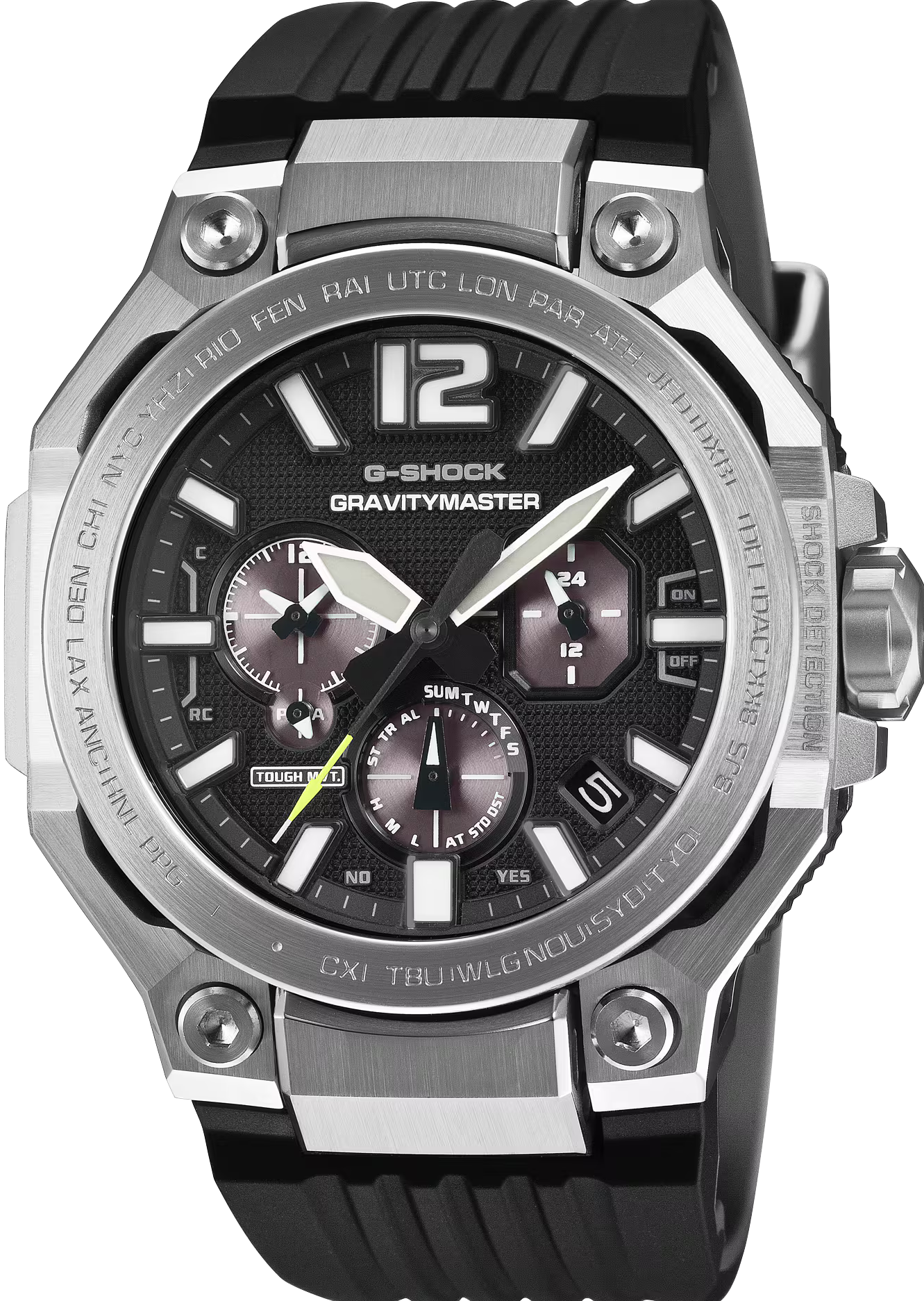 萬年鐘錶 - G-SHOCK  MASTER OF G 系列 空中 GRAVITYMASTER  太陽能藍芽+電波錶 GWR-B3000-1A 錶徑 : 47.3mm