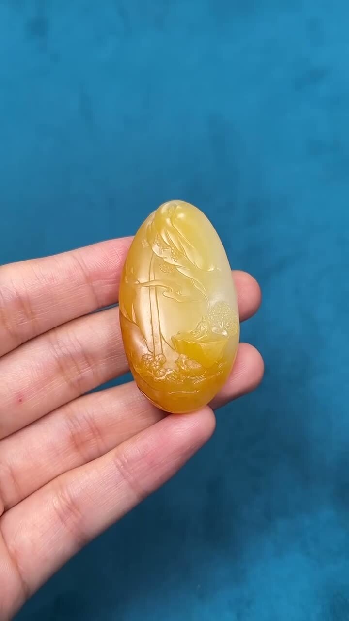 和田玉籽料秋山逸隱,天然和田玉軟玉