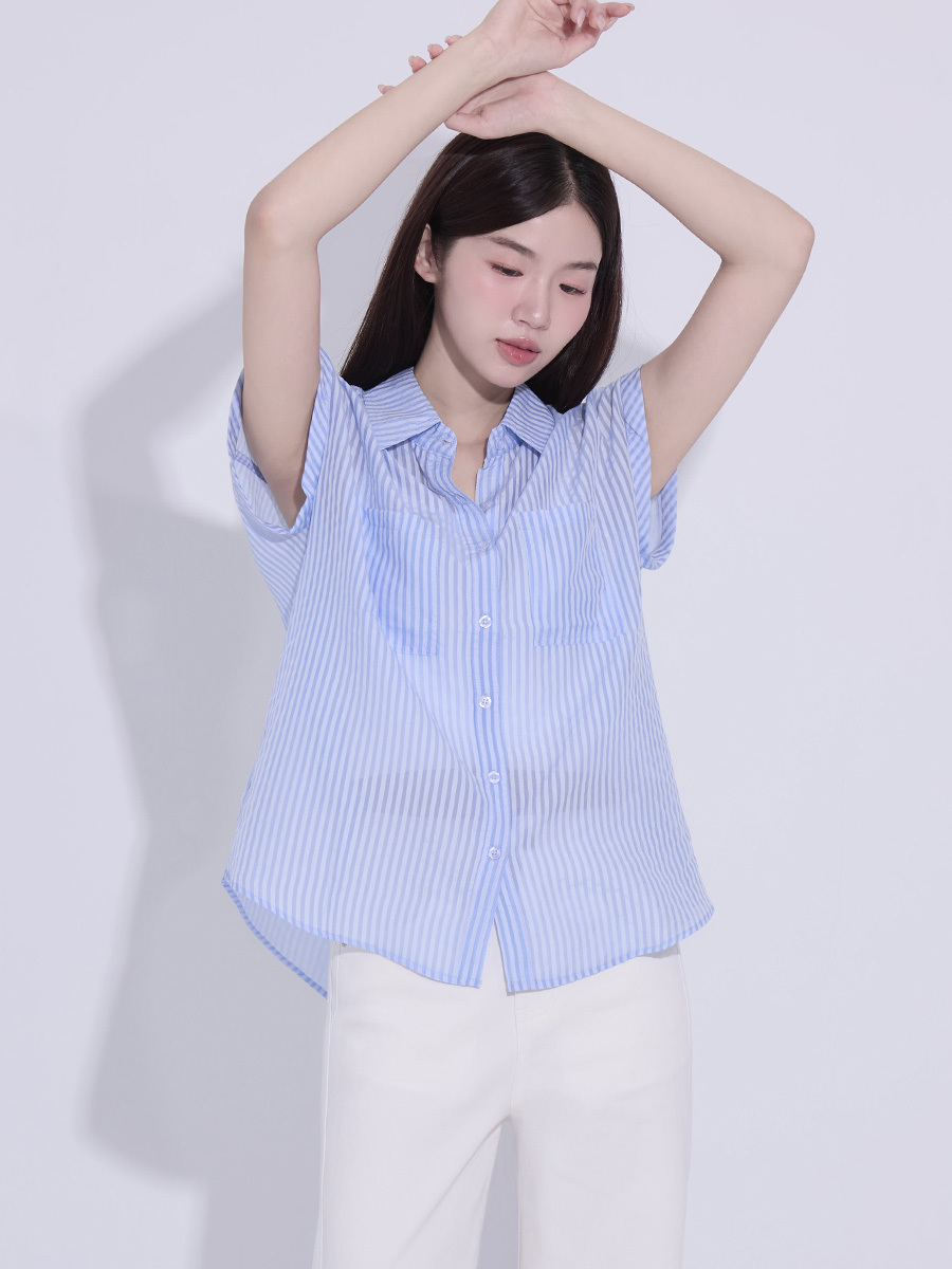 OH!HER 包色款天絲連肩袖上衣