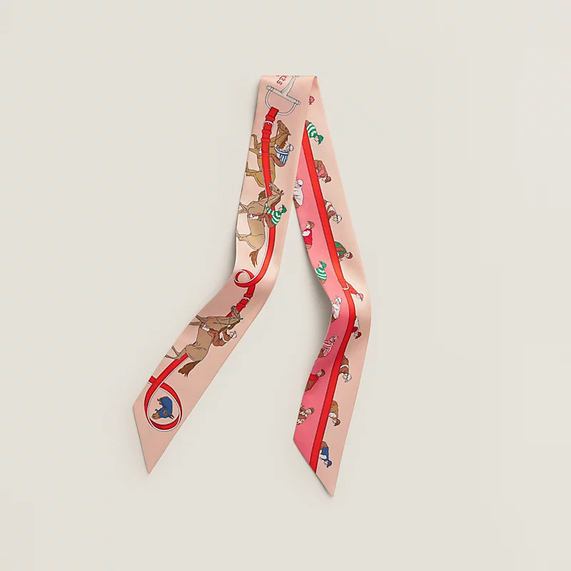 Hermes Turf, Les Courses Twilly Rose Pâle / Rouge / Bleu