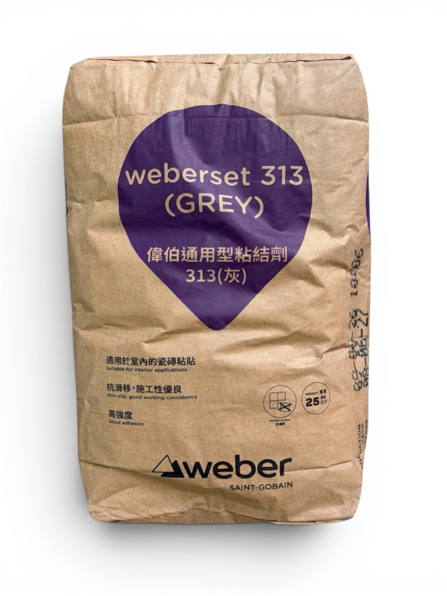 "WEBER" 偉伯Weberset 313通用型黏結劑(25KG/包)