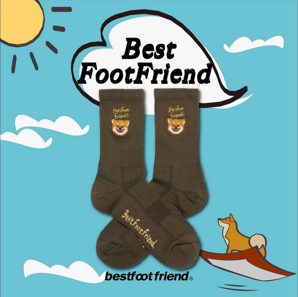 BFF 柴犬 襪仔