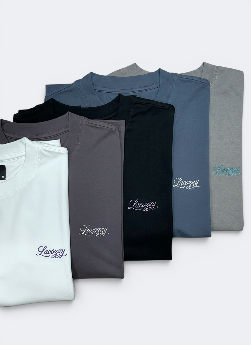 LACOZZY Script Logo Boxy Tee