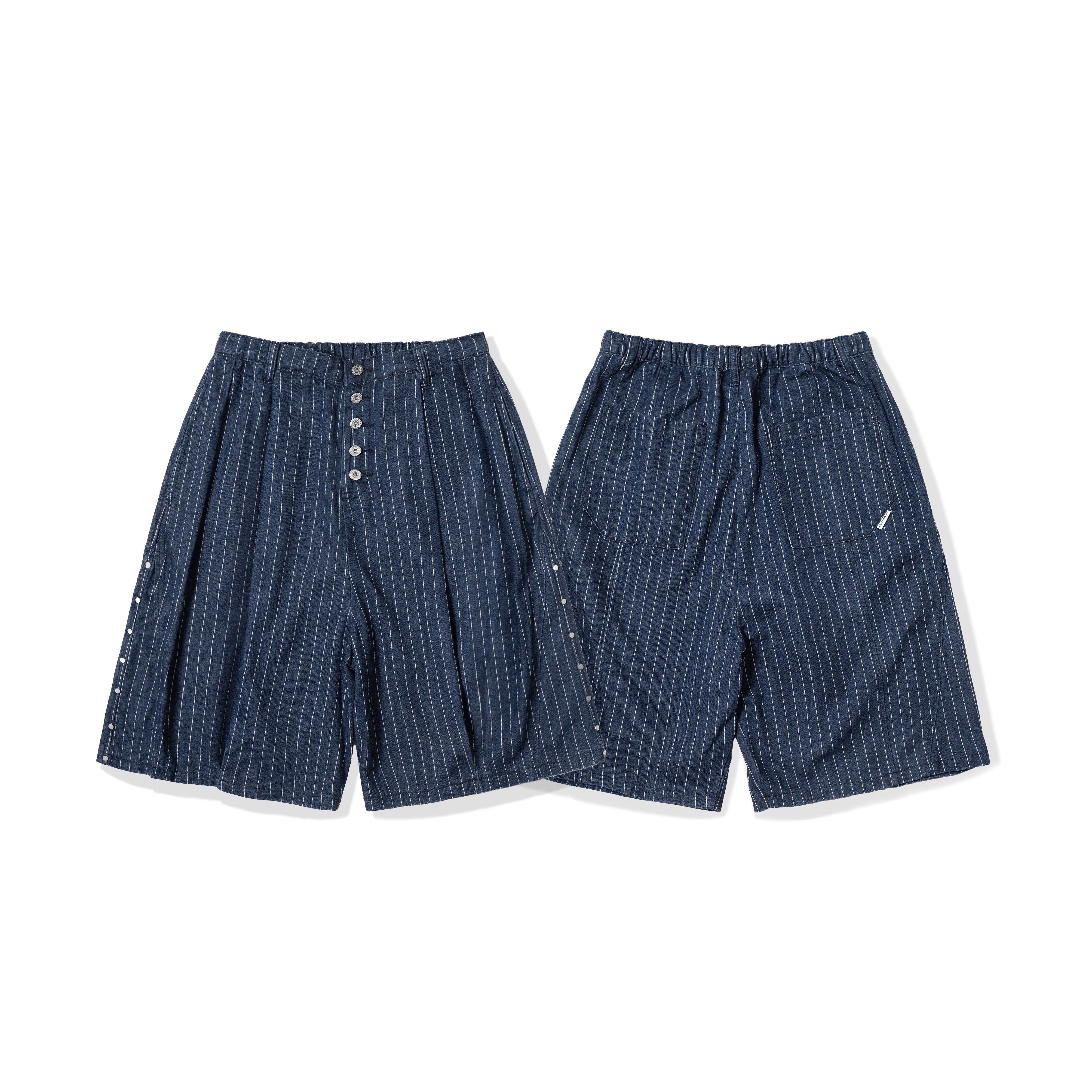 ORDINARY 直紋牛仔鉚釘七分褲