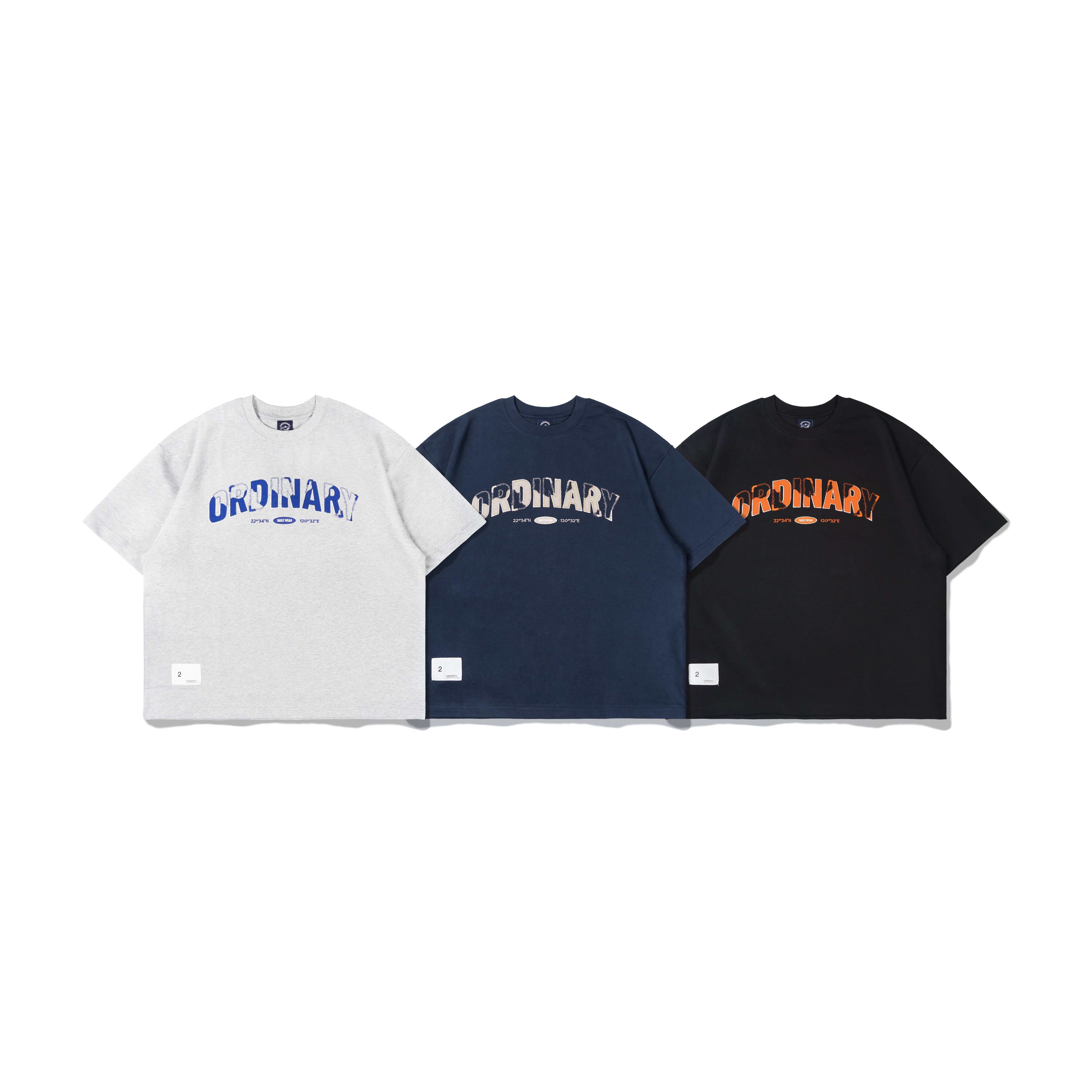ORDINARY 破壞貼布拱形短Tee
