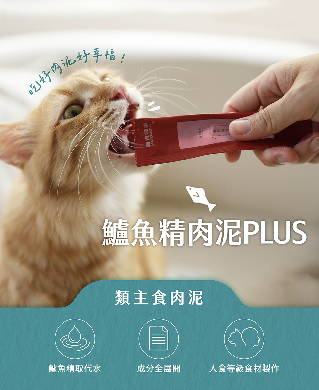 無膠肉泥推薦喵食喵事鱸魚精肉泥全台首支無添加肉泥