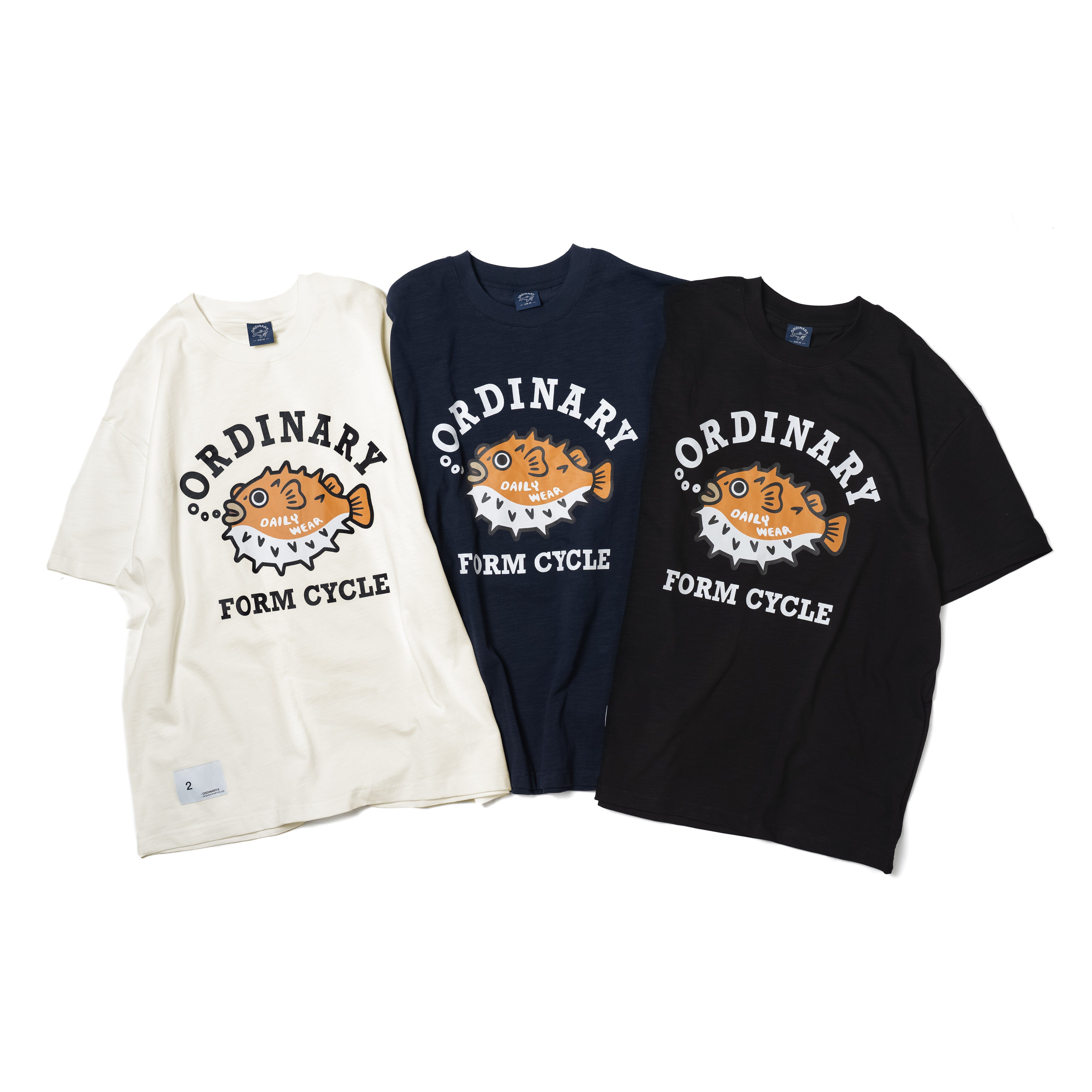 ORDINARY 美式河豚竹節棉短Tee