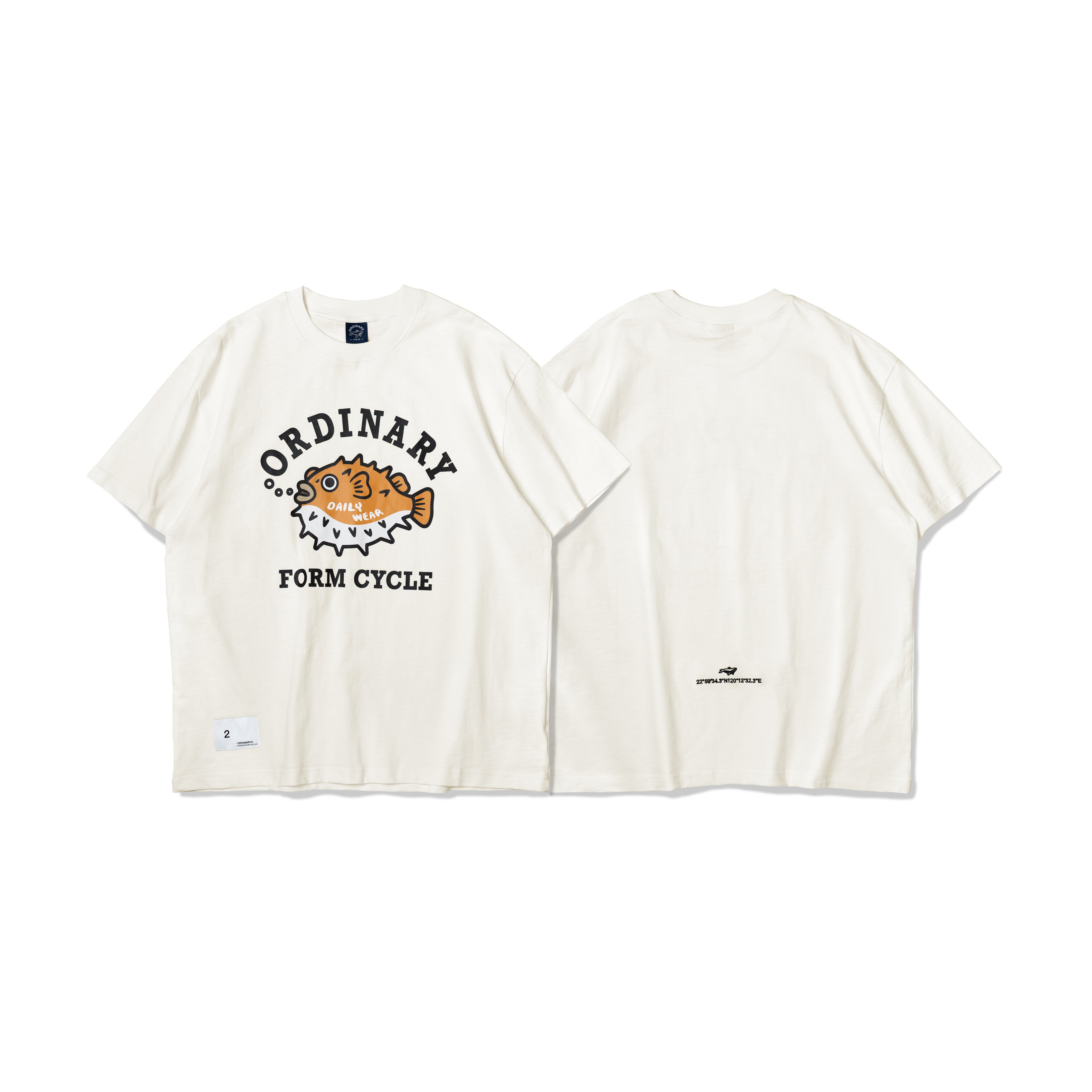 ORDINARY 美式河豚竹節棉短Tee