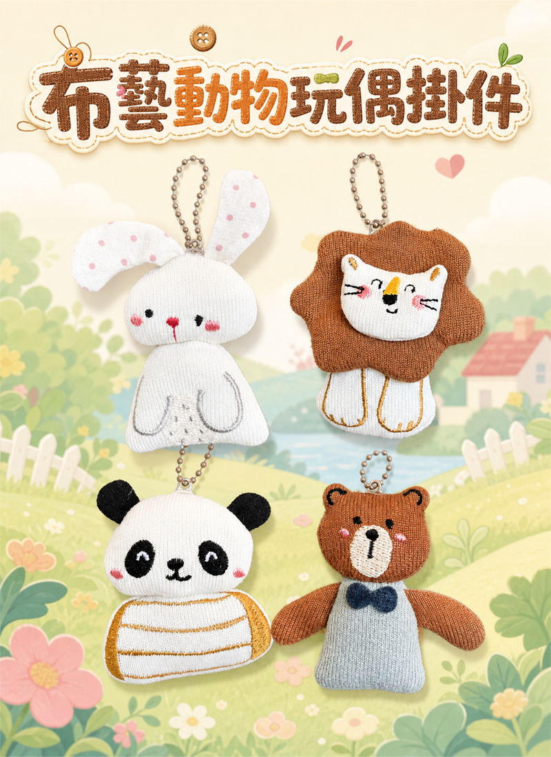 布藝動物玩偶掛件 A5069