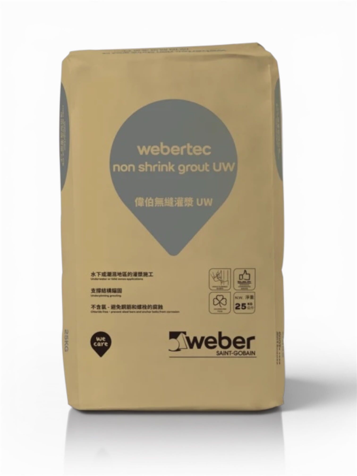 "WEBER" 偉伯Webertec Non Shrink Grout GP無縫灌漿泥(25KG/包)-[FGY-FG01-000117]