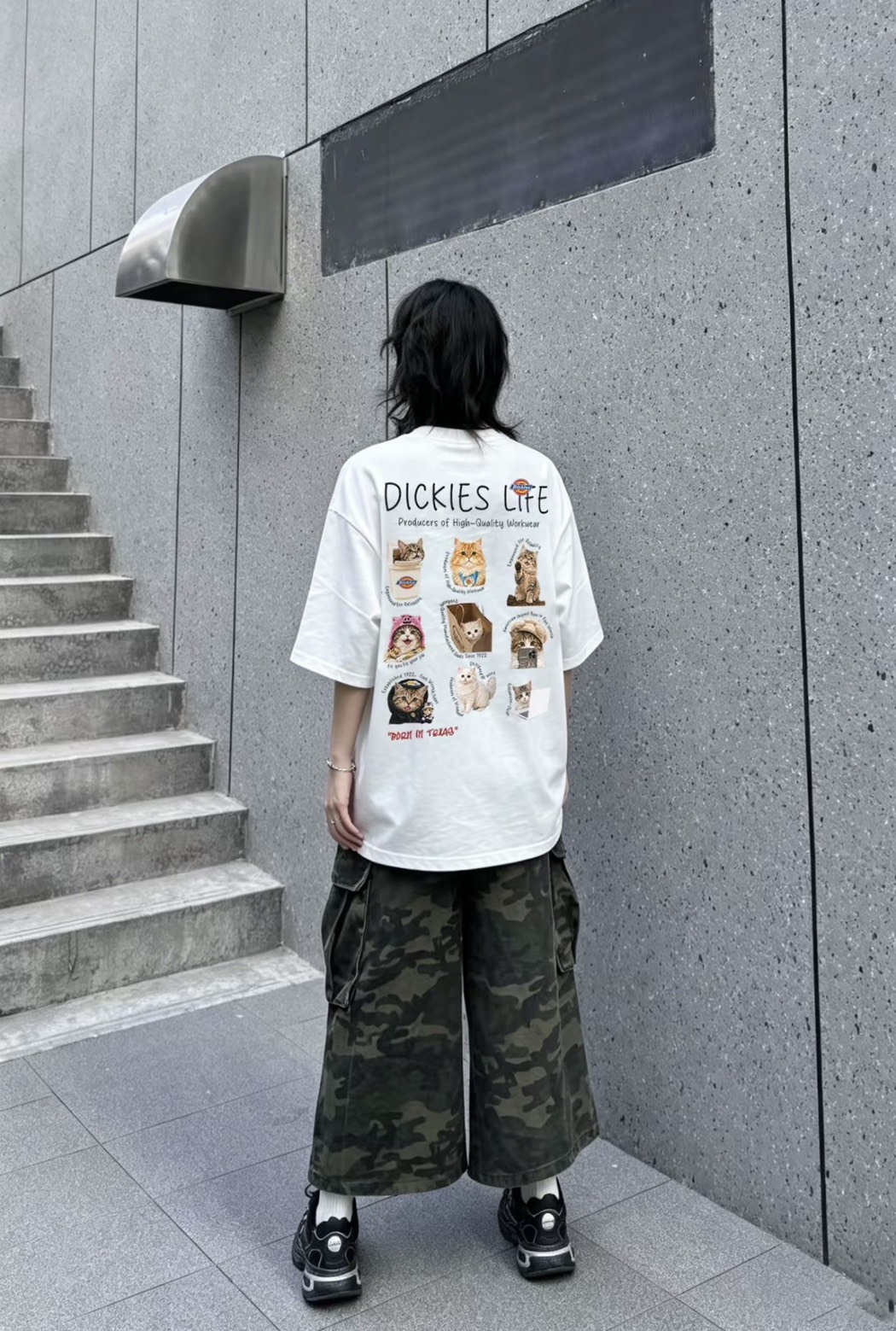 <全網最低貓派尖叫!!🤩> Dickies復古美式休閒街頭 純棉重磅貓咪Tee