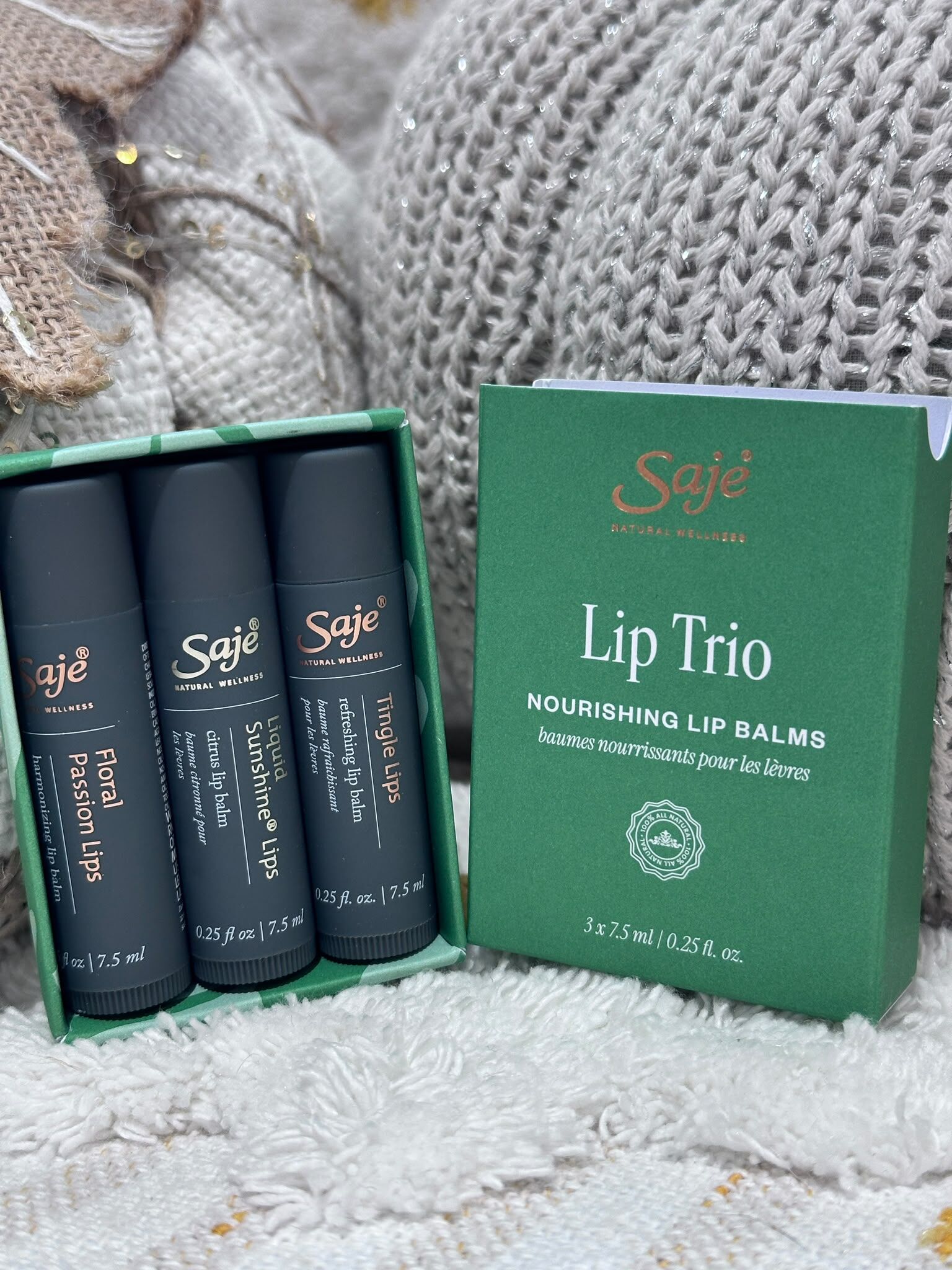 UL15 SJ Lip Trio 保濕潤唇膏三件套裝 (Liquid Sunshine 7.25ml+ Tingle Lips 7.25ml +Floral Passion Lips 7.25ml)