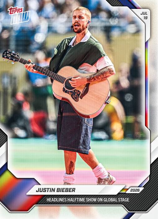 Justin Bieber - 2026 Topps NOW® 小賈 - Card JB01