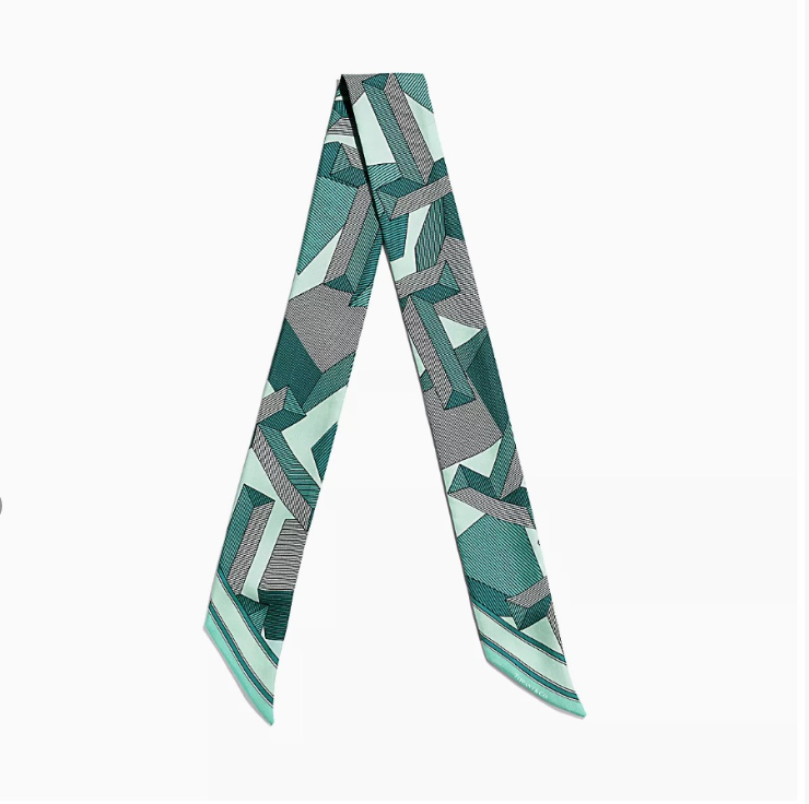 【預購】Tiffany & Co. S072240 Tiffany T 系列 Giant T 絲質緞帶圍巾(Tiffany Blue)