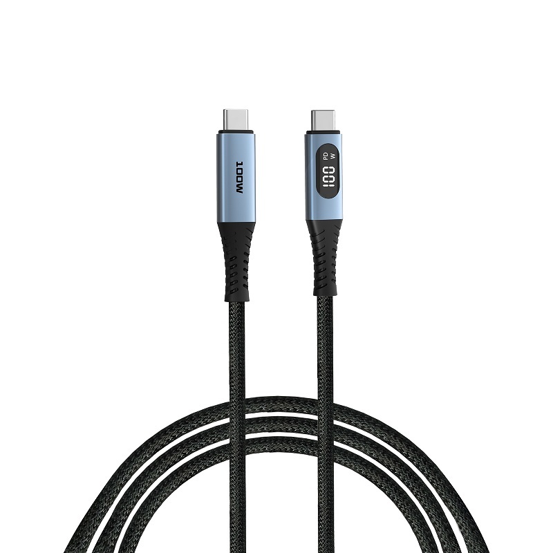 Verbatim USB-C to USB-C 100W Sync & Charge Cable with LED Display (SCC2-CCD100) 120cm