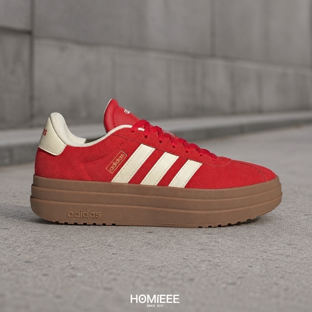 Adidas VL Court Bold 增高 厚底鞋 女鞋 紅色 [KJ6852]
