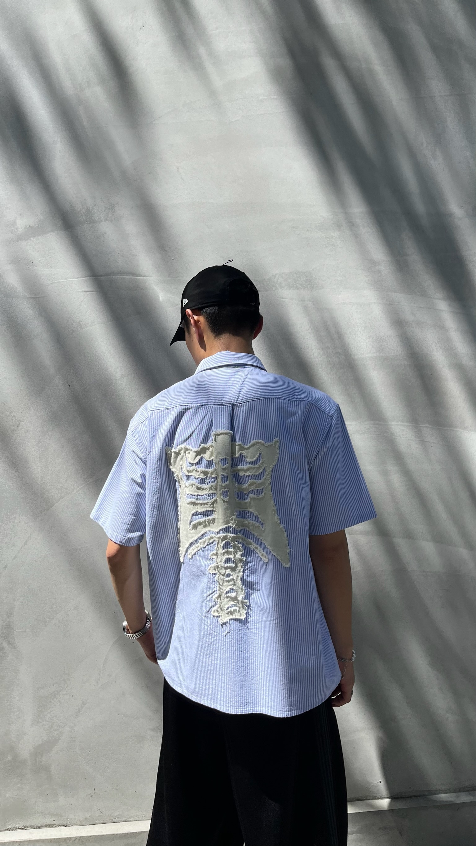 <現貨> 日本 9090 Bone Stripe S/S Shirt Y2K 骨頭 格紋 短袖襯衫 NN2298 (4colors)