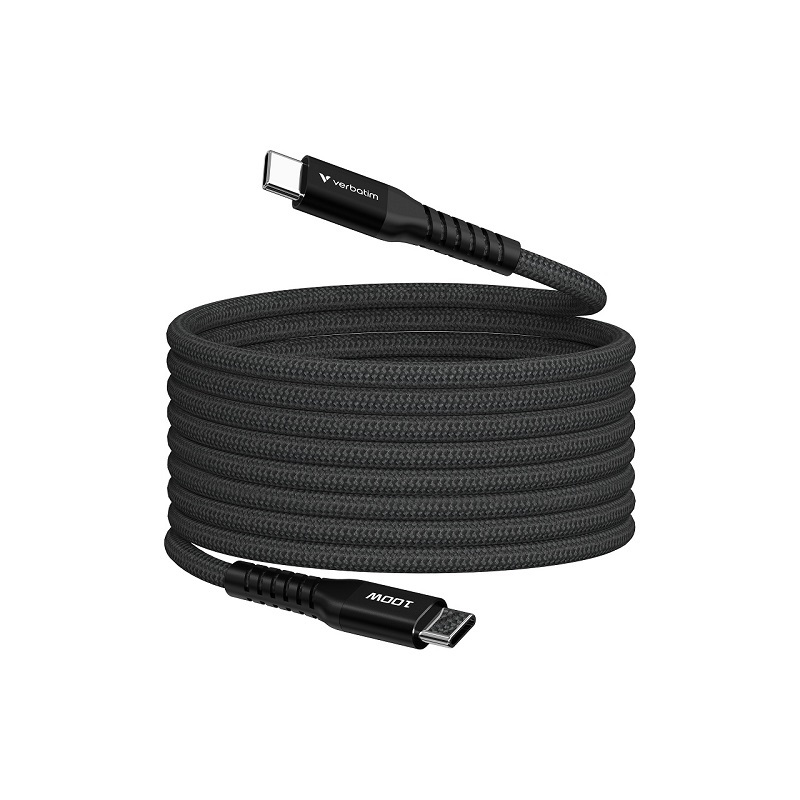 Verbatim USB-C to USB-C 100W Sync & Charge Magnetic Cable 120cm