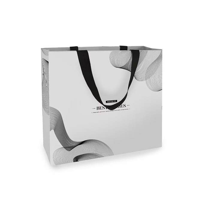 精品紙袋 墨韻流光(銀) 密紋帶 10入/包 25x23x10cm【NW25-252310】