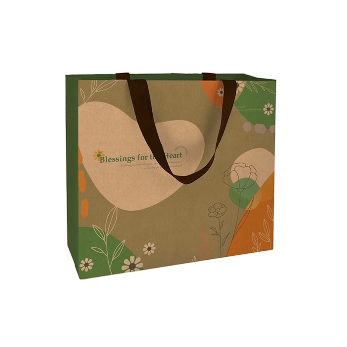 精品紙袋 暖色詩集 密紋帶 10入/包 25x23x10cm【NW20-252312】