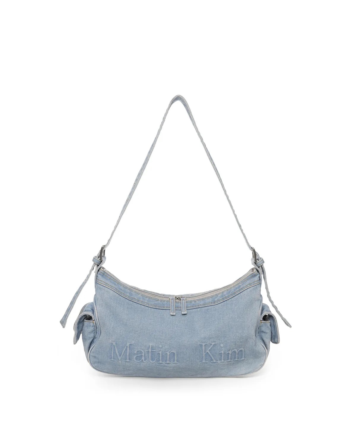 《限時團購優惠》MATIN KIM DUST DENIM SIDE POCKET BAG IN LIGHT BLUE