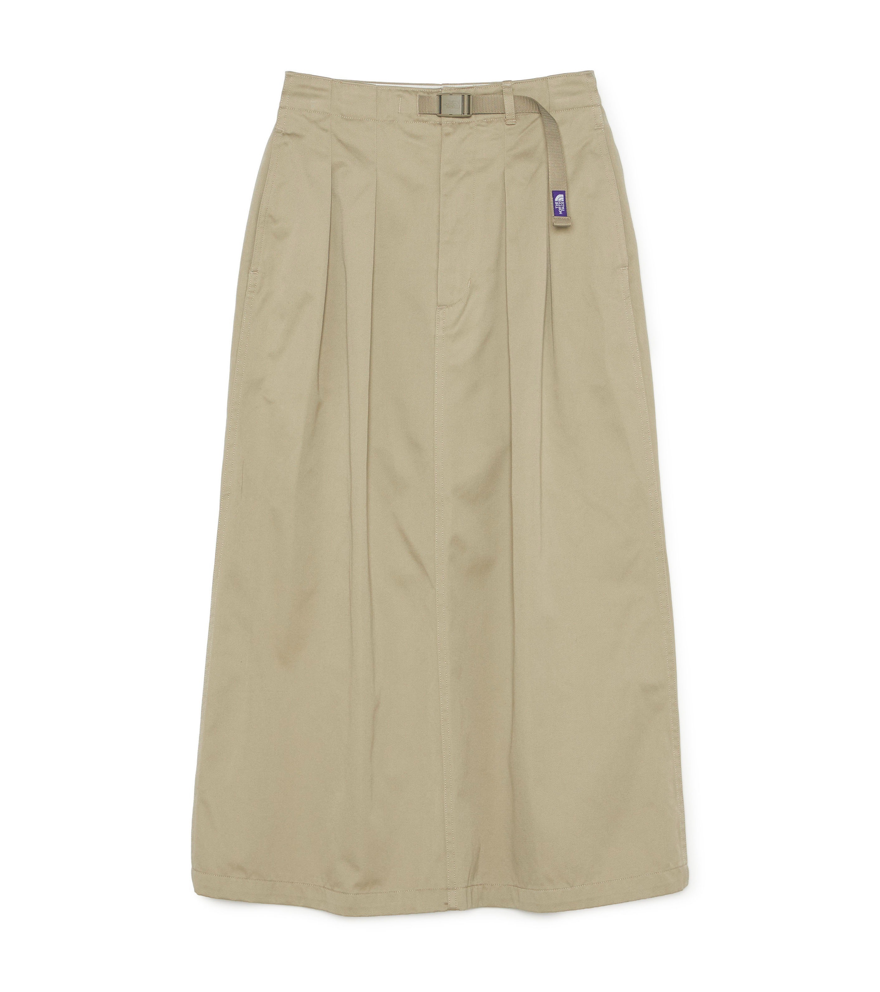 預購┃日本 TNF 紫標 Chino Tuck Field Skirt 斜紋 打褶 開衩 長裙