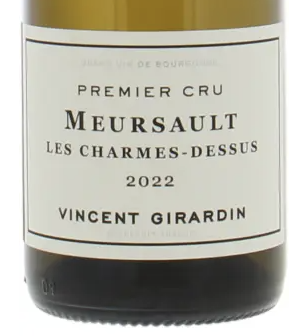 Vincent Girardin Meursault 1er Cru Les Charmes du Dessus 2022 (BH94)
