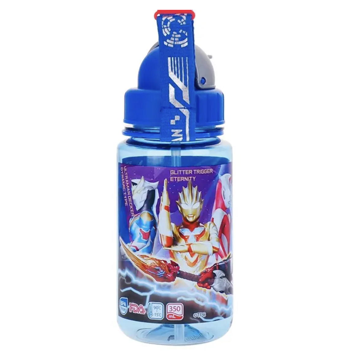 Ultraman Blazar 350ml BPA Free 膠水樽連飲管及頸繩 U8-4980-1