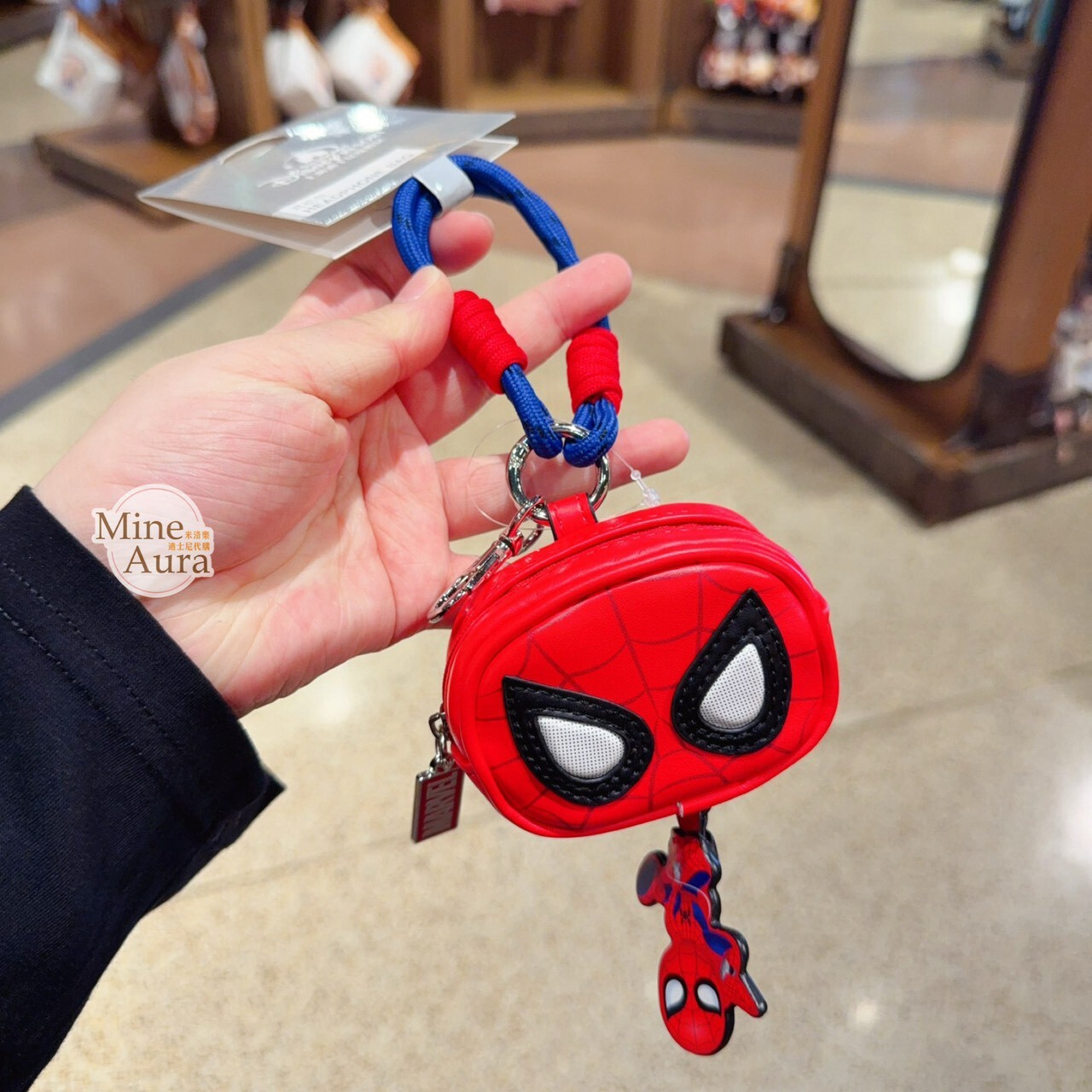 蜘蛛人 Spider-Man 造型 耳機包 收納包 吊飾 漫威 Marvel -上海迪士尼樂園