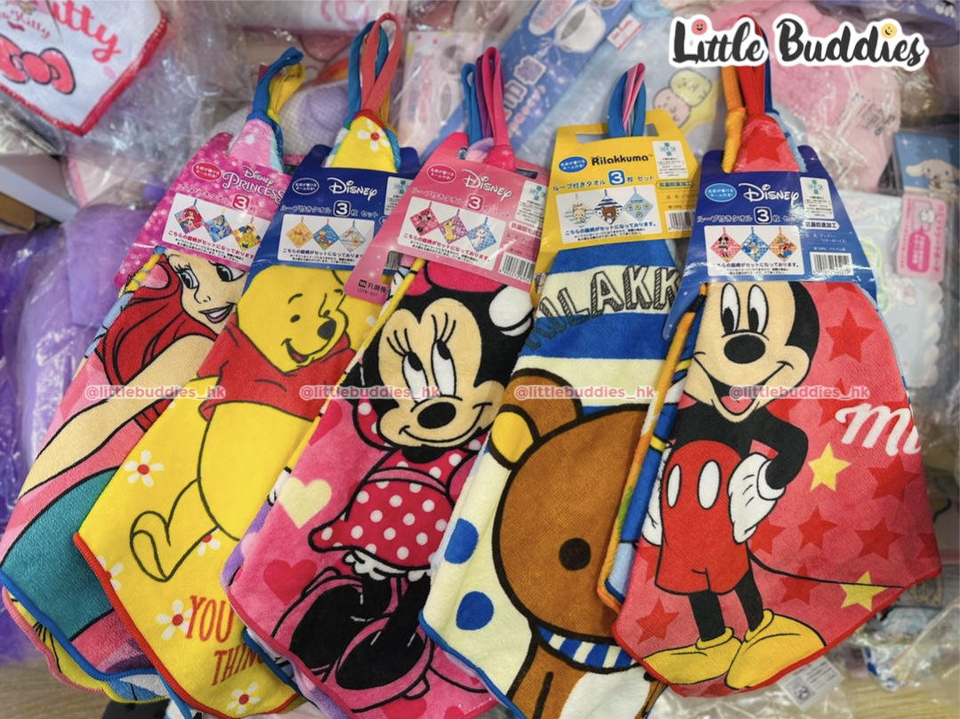 日版Disney/鬆弛熊 抗菌防臭加工抹手巾3P