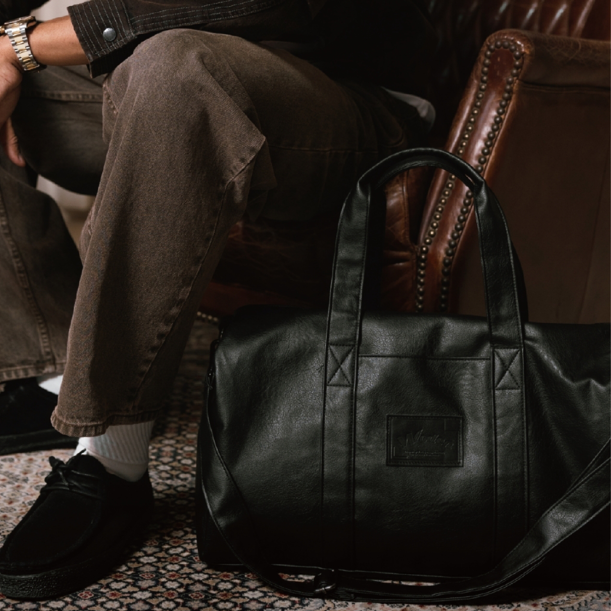 WODEN® Leather Boston Bag 皮革 波士頓 旅行包