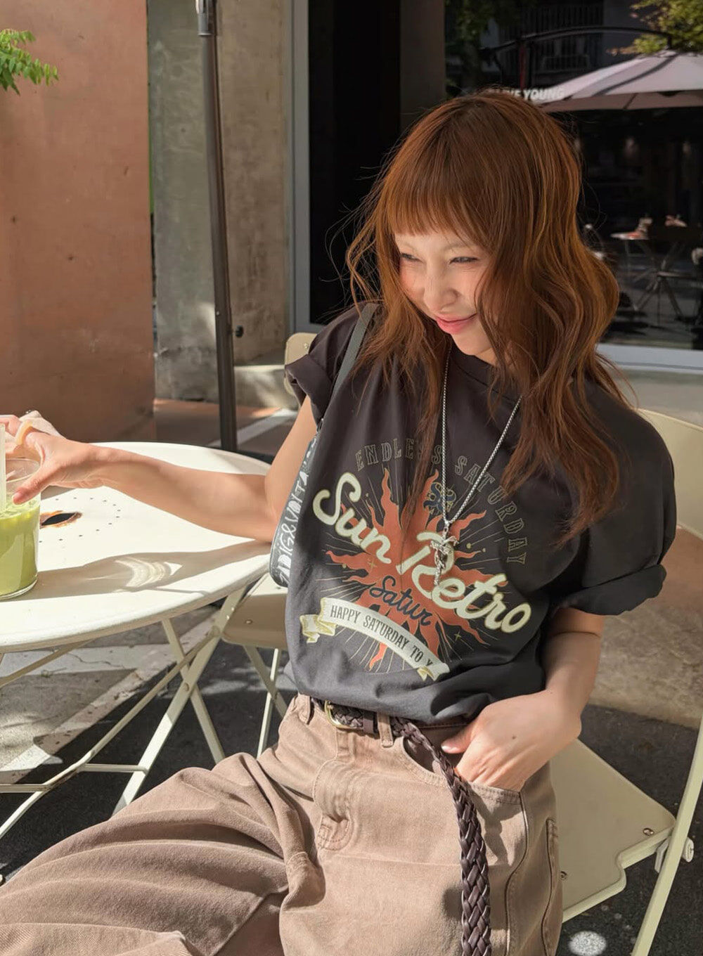 Satur｜SA262UTS08 New Sun Retro Graphic T-Shirt [4 colors] S347