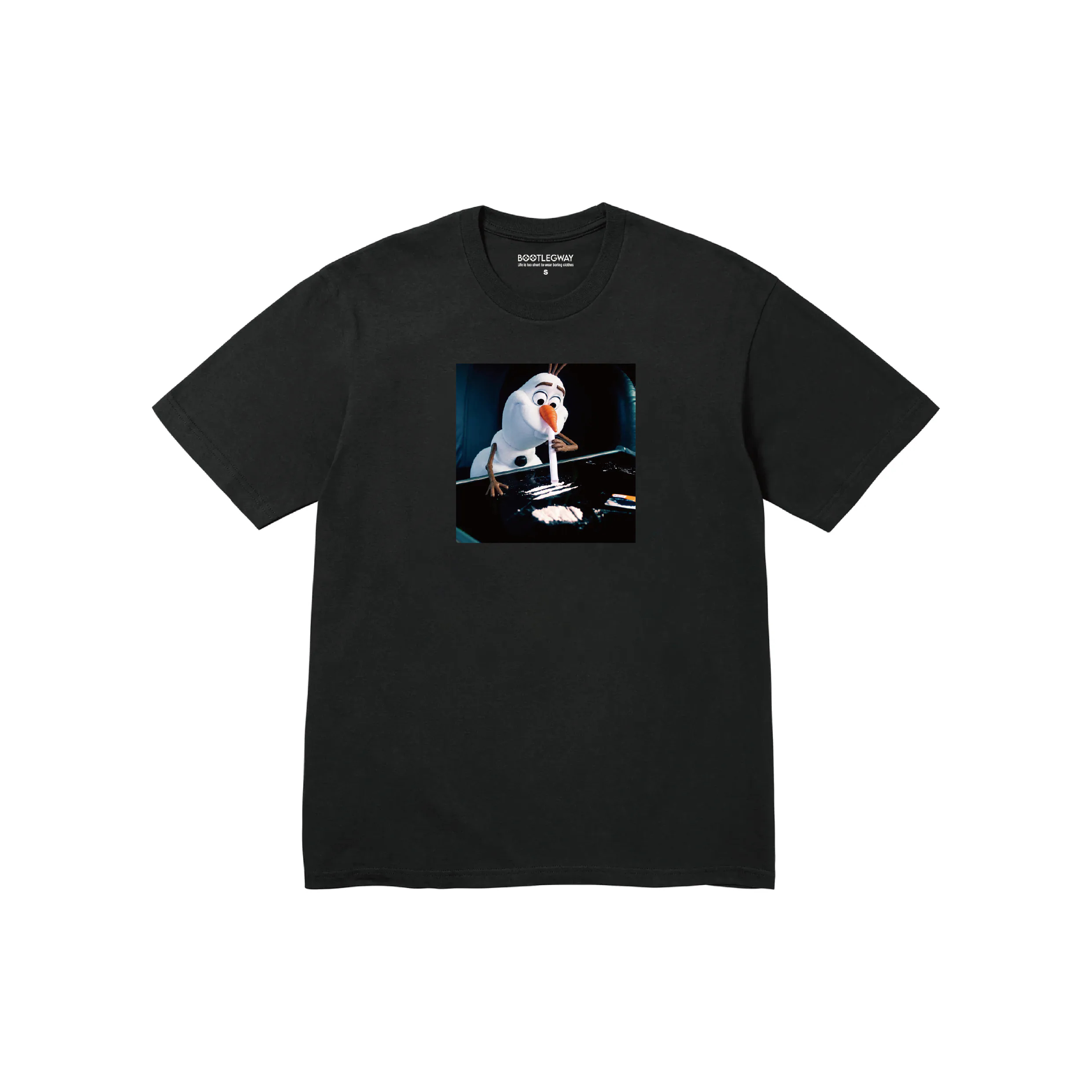 Bootlegway｜"SNOW MAN" Tee (Black/White)