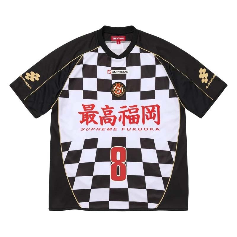 Supreme Checkerboard Soccer Jersey 足球衣 短袖上衣 黑白 SS26KN105-BK [台灣現貨]