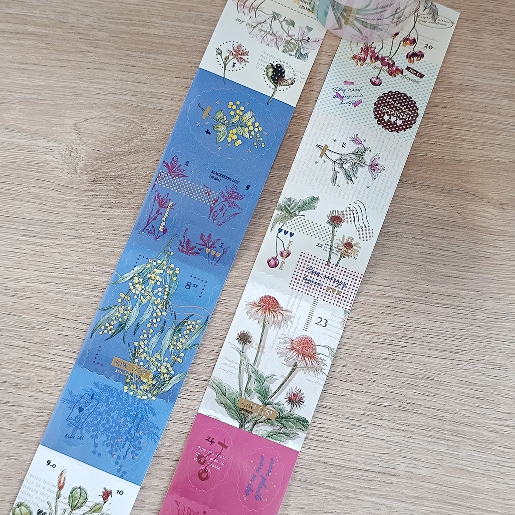 竹工凡花．呢喃祝福 燙金郵票貼紙捲 <整捲/分裝>