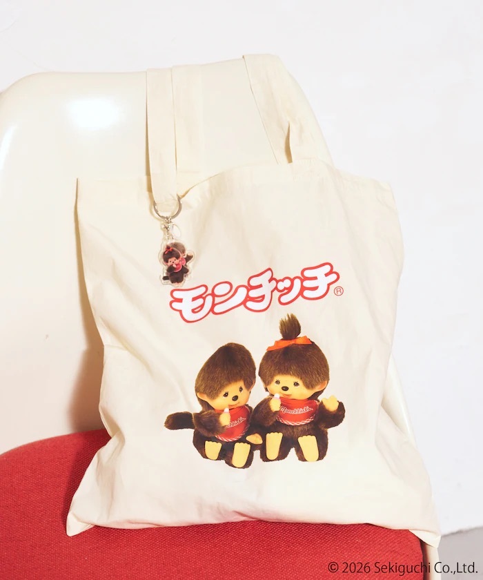 日本 FREAK'S STORE X MONCHHICHI 蒙奇奇 聯名手提包 單肩包 帆布包