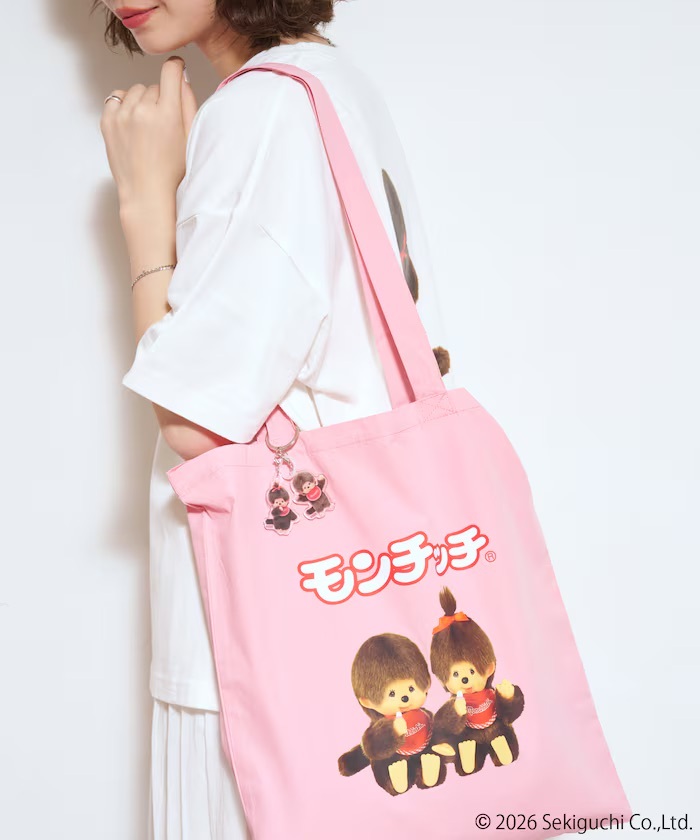 日本 FREAK'S STORE X MONCHHICHI 蒙奇奇 聯名手提包 單肩包 帆布包