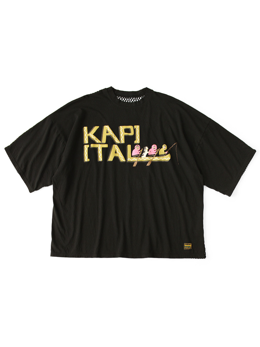 2026SS KAPITAL 20 Tenjiku Katabira HUGE-T 出海釣魚 背後 網眼 寬版 短T 現貨 K2605SC186