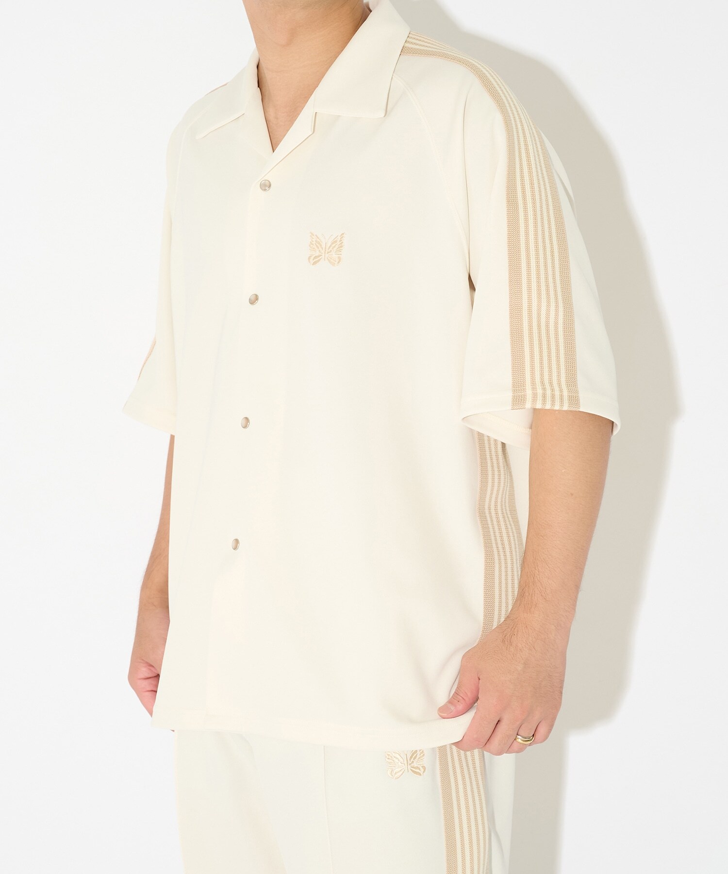 2026SS NEEDLES X STUDIOUS 別注 Track Shirts COOL 涼感 聯名 蝴蝶 短袖 襯衫 現貨 116302139