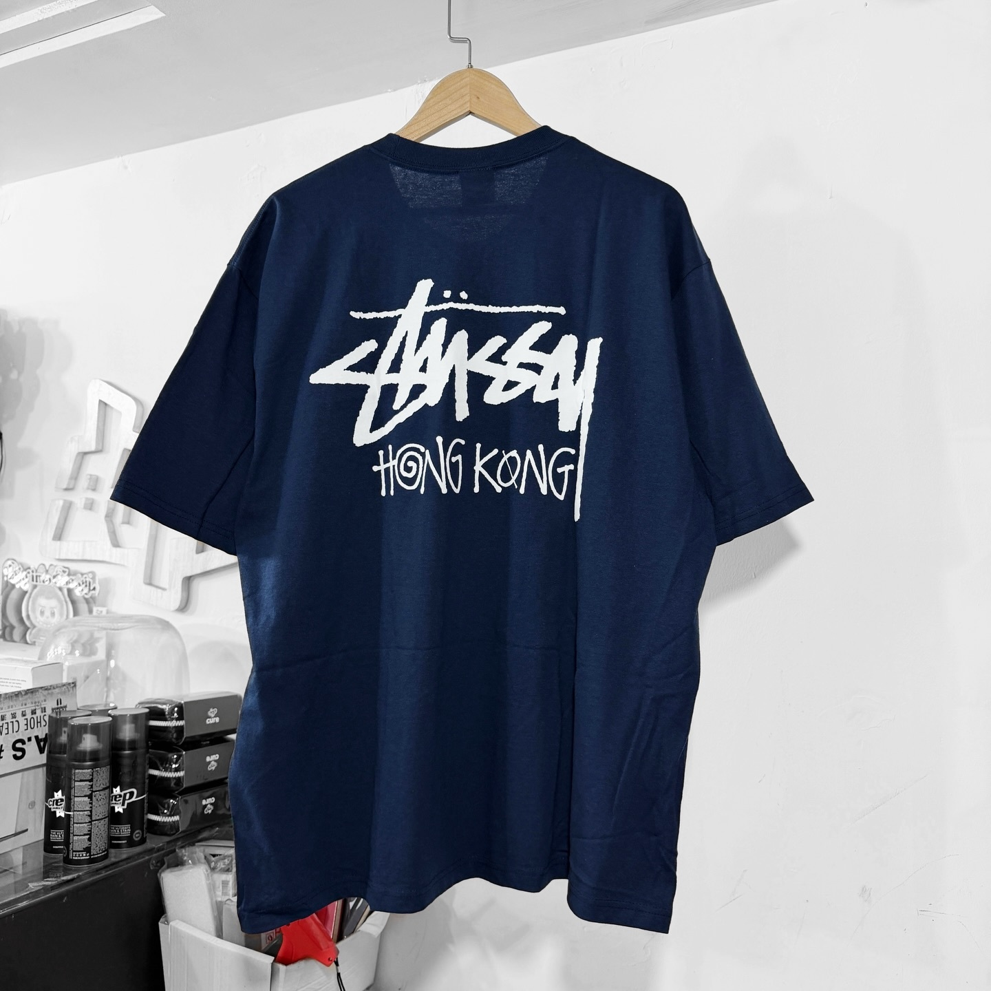 STUSSY STOCK HONGKONG TEE 香港限定短袖 NAVY 深藍色