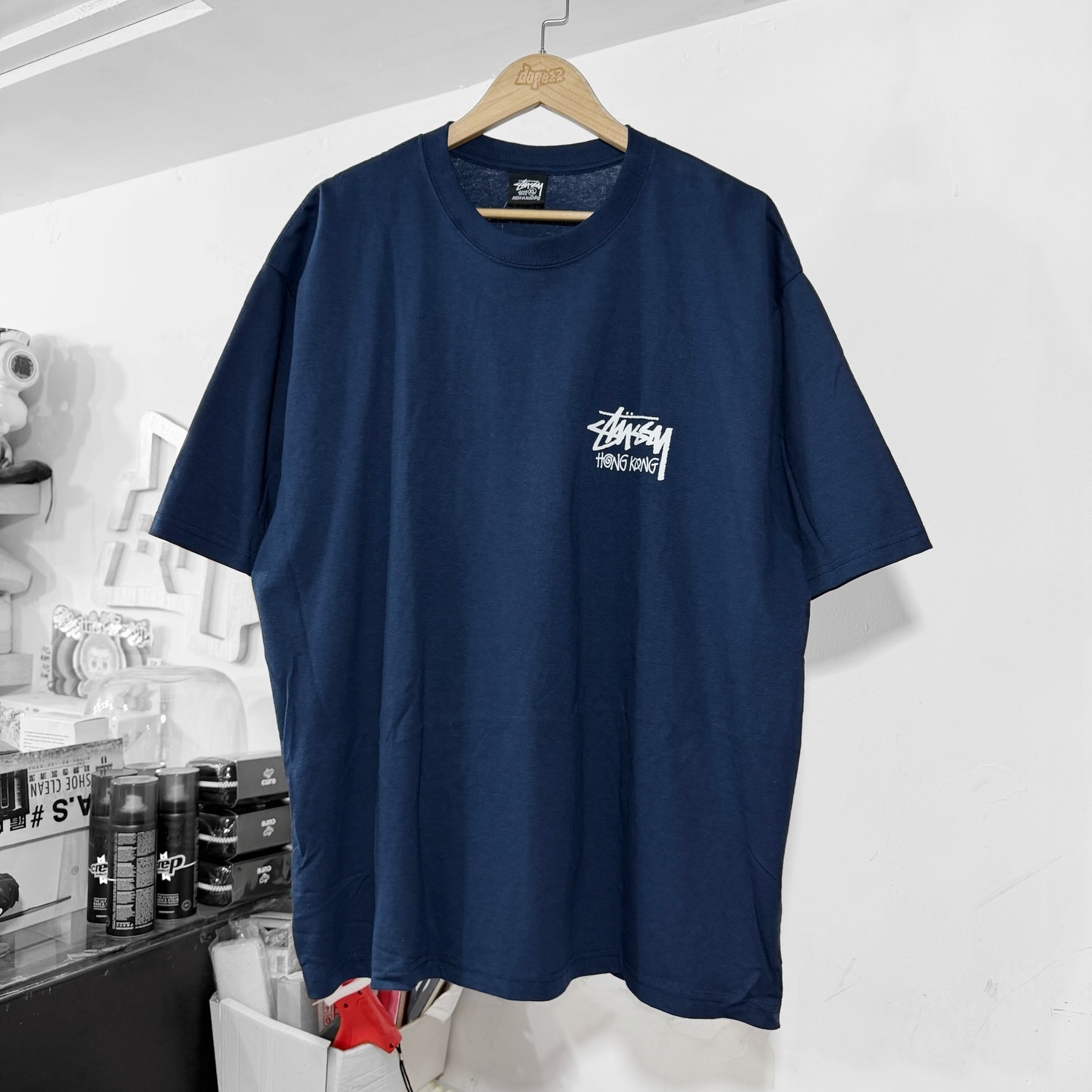 STUSSY STOCK HONGKONG TEE 香港限定短袖 NAVY 深藍色