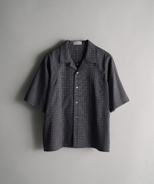 『日本連線中』2026SS CONZ cropped open collar short sleeve shirt check 襯衫 306402014