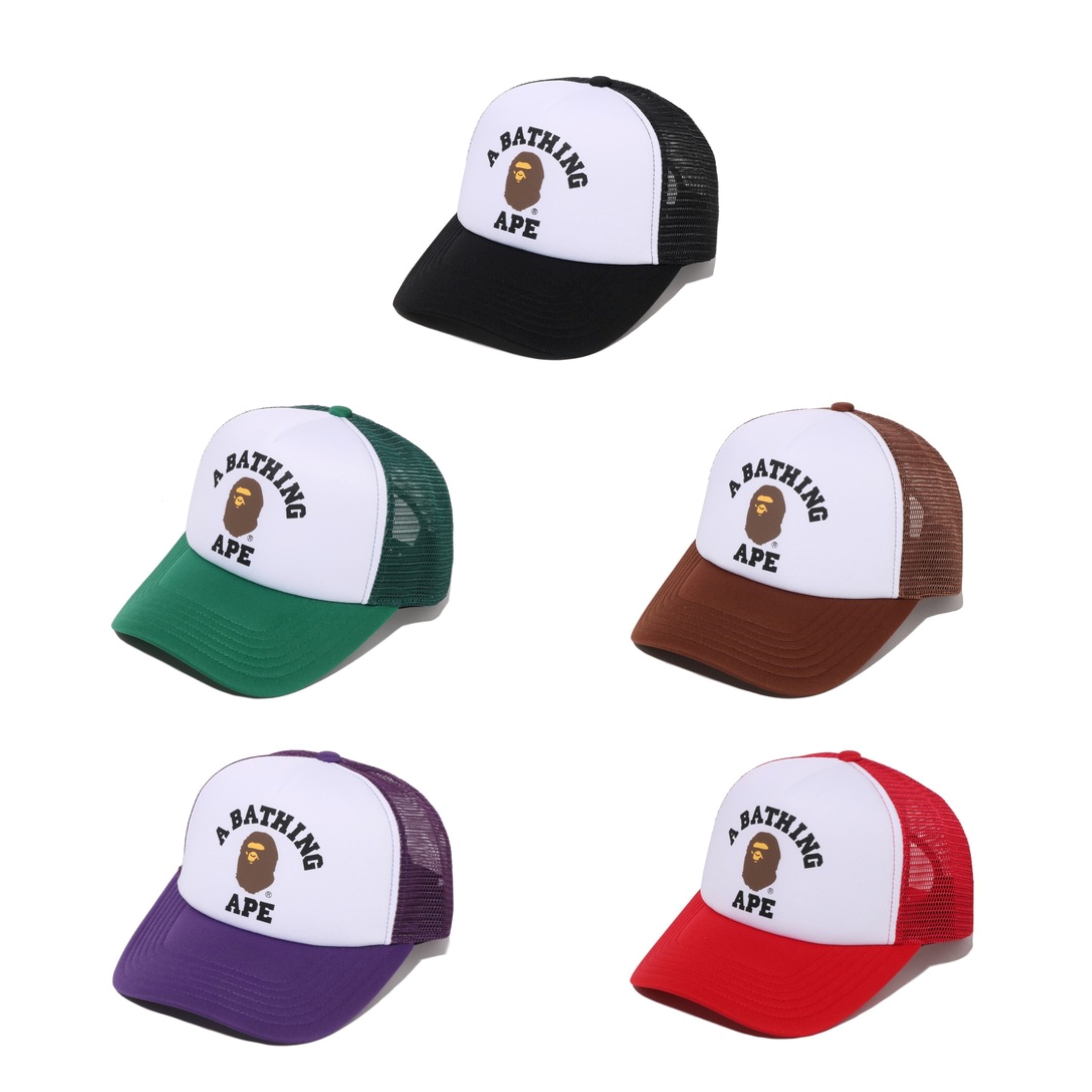 2026SS A BATHING APE BAPE COLLEGE MESH CAP 帽子 網帽 現貨 1M80180001