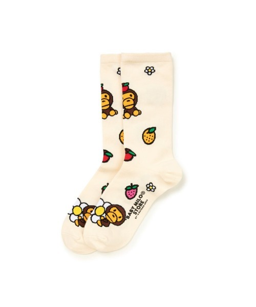 2026SS A BATHING APE BAPE BABY MILO SOCKS #2 水果 猴子 長襪 襪子 現貨 AM20184302