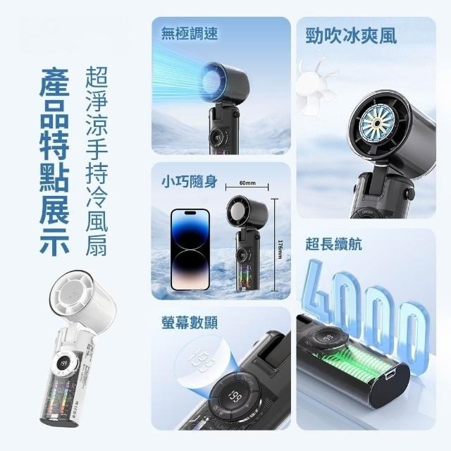 【逢甲 FUZZY】現貨 超勁涼手持風扇 JF158可折疊 行動 風扇 方便攜帶