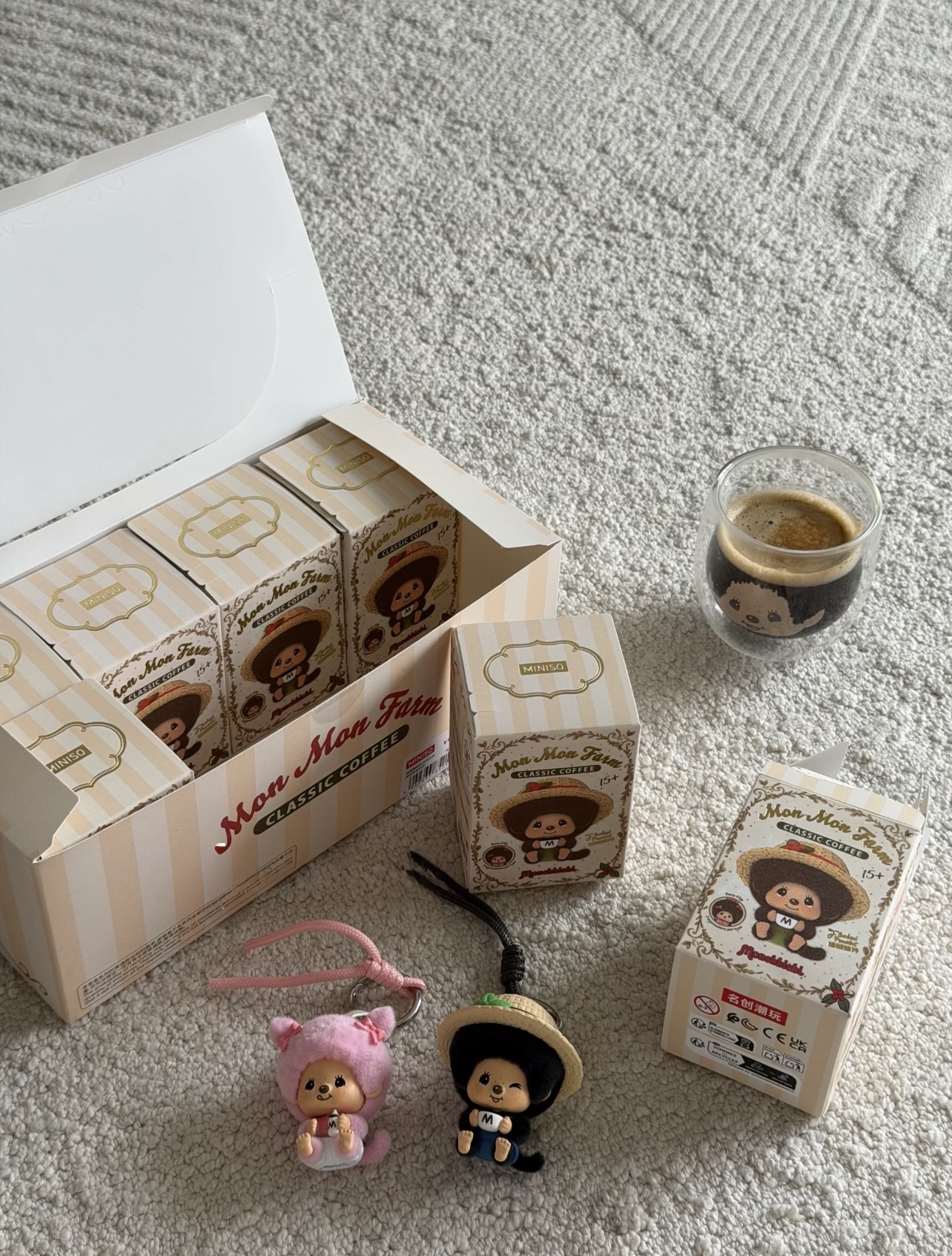 代購-『超萌💕可換臉臉』MINISO ×  Monchhichi 蒙奇奇 擺件 盲盒類 單個盲盒/整盒8個