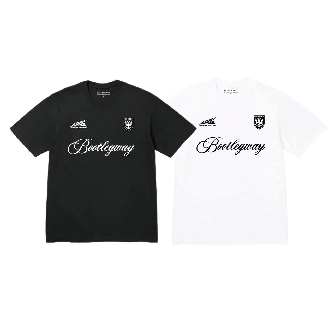 Bootlegway｜"FOOTBALL" Tee (Black/White)