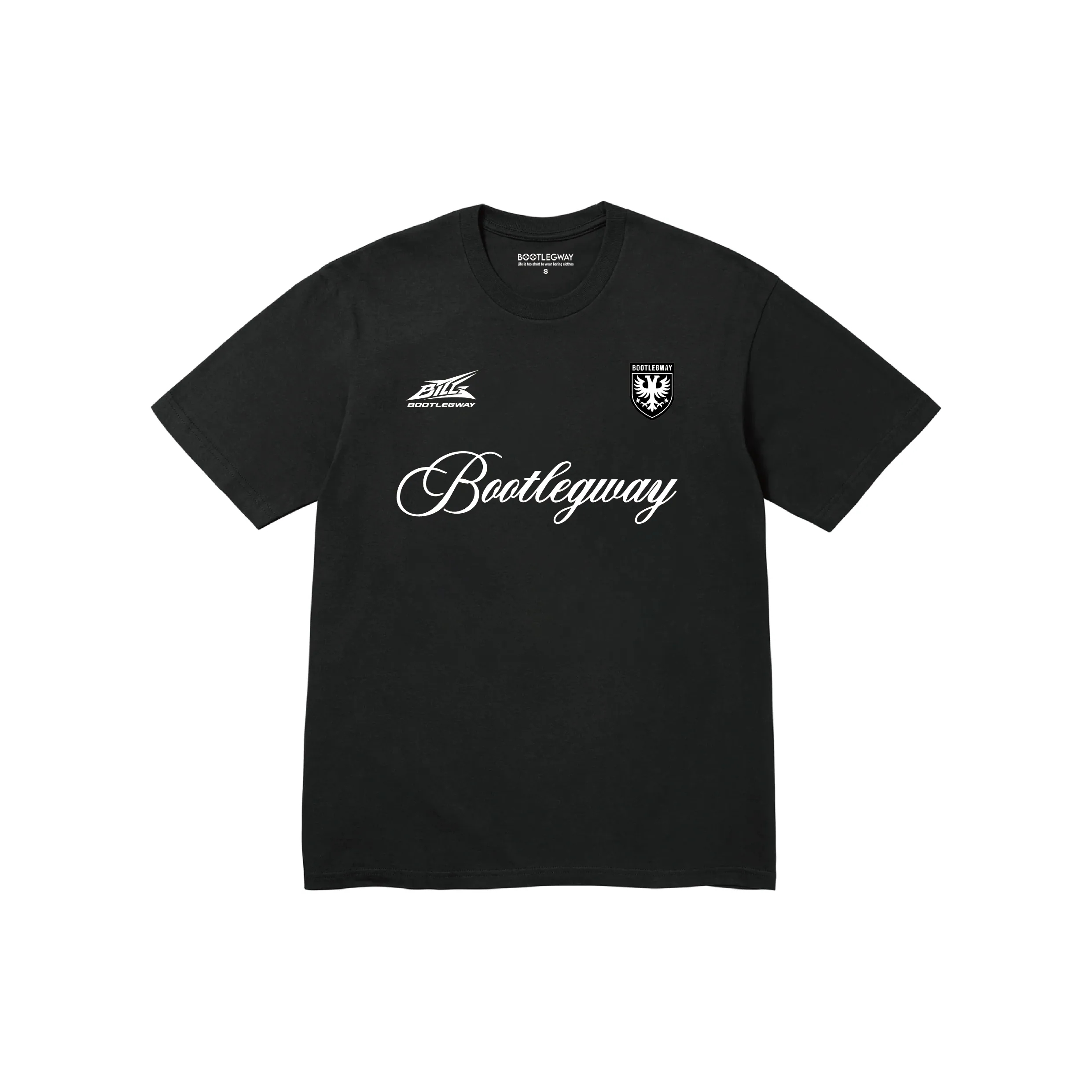 Bootlegway｜"FOOTBALL" Tee (Black/White)